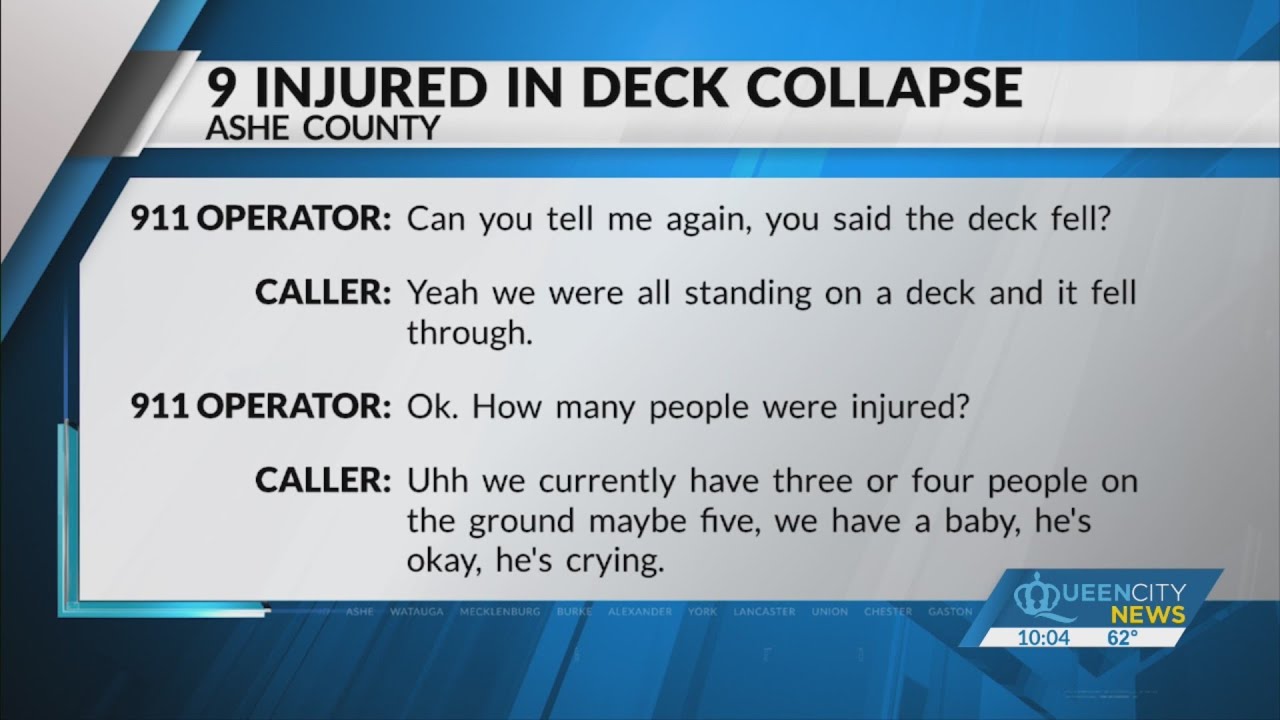 Frantic 911 Calls Released From Ashe County Deck Collapse - YouTube