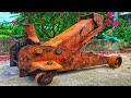 Restoration Hydraulic jack Lifting car rusty - Tutorial repair jack lift the oil restore old