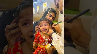 കാത് കുത്ത്🥺🔥Owwf🥹❤️👼| ear piercing🥰| #shorts #viral #earpiercing #baby #kerala #vlog #family