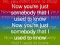 Gotye ft. Kimbra Somebody That I Used to Know Lyrics