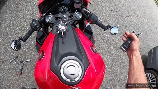 How To Install Universal Motorcycle Mirrors 2017 Honda CBR 1000RR