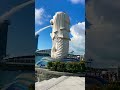 morning with the merlion at marina bay sands hotel in singapore 新加坡濱海灣金沙酒店與魚尾獅的早晨 新加坡 魚尾獅 金沙酒店 濱海灣