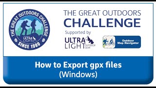 Exporting gpx files from digital mapping software (Windows)