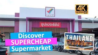 🇹🇭 SUPERCHEAP the BEST place for CHEAP grocery SHOPPING in PHUKET, Thailand [4K Video]