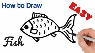 How to Draw a Fish easy step by step