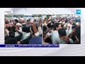 ys jagan receives grand welcome at gannavaram airport ysrcp leaders sakshi tv