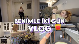 BENİMLE İKİ GÜN 🏠 - SONUNDA CİDDEN SPORA BAŞLIYORUM! BENİMLE HAZIRLANIN, YEMEK YAPAMIYORUZ 😅😅