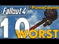 Top 10 Worst Guns and Weapons in Fallout 4 #PumaCounts