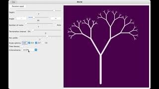 An interactive tool for drawing fractal binary trees
