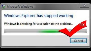 Windows Explorer Has Stopped Working 100% working solution.