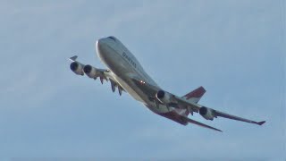 Final Qantas Boeing 747 1500ft low pass at HARS museum in Wollongong [4K] - QF7474