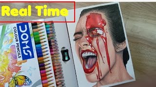 How To Start Hyper Realistic Drawing | Most Hyper Realistic Drawing Tutorial Realtime |Colour Pencil