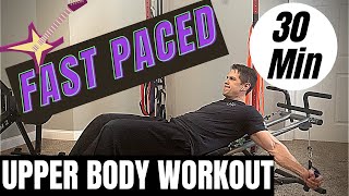 Upper Body (Chest, Shoulders, Back) Total Gym (Weider Ultimate Body Works) | Fast Tempo | 30 Min