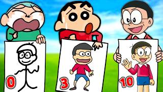 Draw To Win 🥳 || Shinchan Vs Nobita 😱