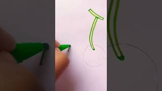 how to draw cherry (cherries) step by step | how to draw cherry fruit easy #cherry #fruits #drawings