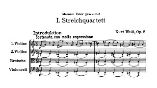 Kurt Weill – String Quartet Op.8