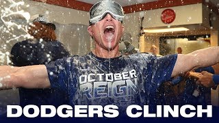 Inside the Clubhouse for Los Angeles Dodgers Clinch Celebration