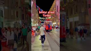 Istanbul's Enchanting Istiklal Street Tram Ride at Night