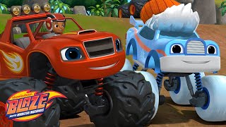 Blaze Rescues a Snow Truck Monster Machine From Melting! w/ AJ | Blaze and the M