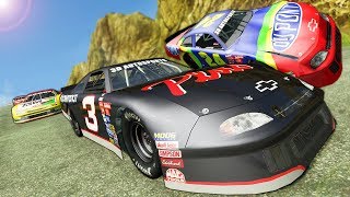 NASCAR RACES & CRASHES on the DEADLY MOUNTAIN! - BeamNG Gameplay Race & Crashes