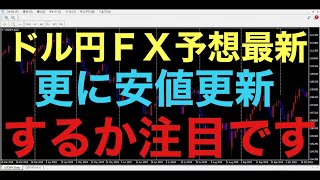 【ドル円FX予想最新】現状は売ろうと思っている人が多いです！問題はどこまで安値更新していくかに注目です！