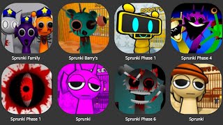 SPRUNKI BARRY'S,ROBLOX,SPRUNKI PRISON RUN,DEATH PARK,SPRUNKI PHASE 1+2+3+4,STUMBLE GUYS,SPRUNKI OBBY