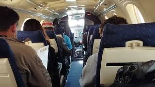 Guna airlines inside and outside views on the flight from ktm to pokhara