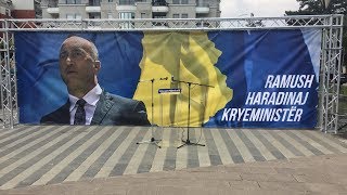 Haradinaj në tubim parazgjedhor në Obiliq (Drejtpërdrejt)