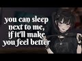 Goth Girl Roommate Pulls You In Bed | [come lay next to me][cuddles][petnames]F4M ASMR