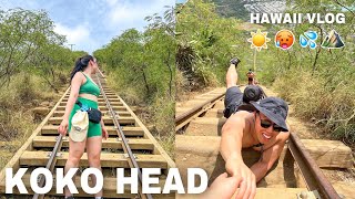 HAWAII VLOG | ⛰️😵1048 Steps, Stairmaster Workout 🥵💦 CLIMBING KOKO HEAD