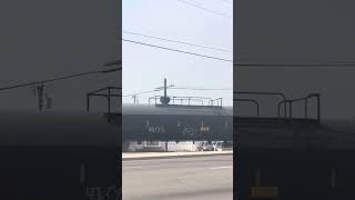 BNSF 196 leads the local to the Alcoa Yard and El Segundo Yard after passing Sepulveda Blvd