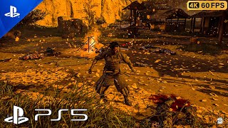 GHOST OF TSUSHIMA Walkthrough Gameplay Part 5 -  (PS5 HDR 4K 60FPS) | Brutal Combat Stealth Gameplay