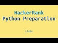 12. HackerRank Python Preparation - Lists - Challenge Solution