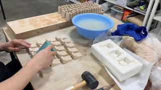 도자기 유약 시편 만들기 / Making glaze test tiles