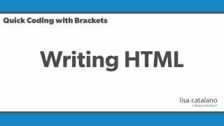 Quick Coding with Brackets - Writing HTML