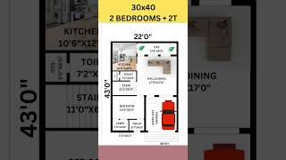 30X40 single floor house plan | 30*40 makan ka naksha | 30*40 #shorts #viral #homeplan