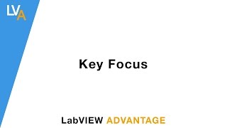 How to use a Key Focus - LabVIEW