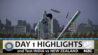 Day 1 - 2nd Test - India vs New Zealand Match HD Highlights Prediction Cricket 19 2020 gameplay