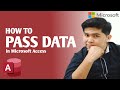 How to PASS a data or value from 1 Form to another Form in Ms Access.