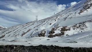 Snowy Mountain Roads of Gudauri: Trucks Journey to Russia 🇬🇪