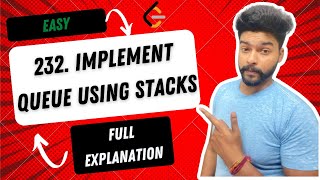 #232 implement-queue-using-stacks DSA | Data Structure and Algorithm | Code With Me | JAVA | C++