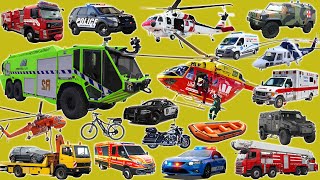 Police Cars, Police Bus, Ambulance, Fire truck, Air Tanker, SWAT Vehicle | Vehicles Name Sounds