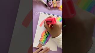 Simple Way to Make Colorful Front Page 🌈 Art 🖍️ #shorts #frontpage #nhuandao