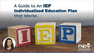 A Guide to An IEP That Works Workshop
