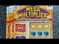 mega multipler scratch cards £20 in play