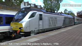 Chiltern Railways 68011 howls out of London Marylebone - 1U61