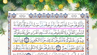 مشروع العمر حفظ القران لأول مرة💥على يوتيوب طريقة (النور) لتعلم وحفظ سورة البقرة 191-196 احمد البربرى