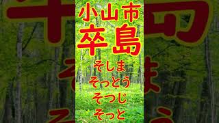 栃木県 難読地名① 小山市 卒島【リミックス】