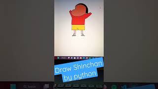 How to draw Shinchan using Python|turtle#python#shinchan#shorts