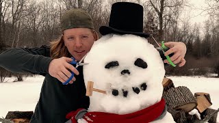 ASMR | Giving a Snowman a Haircut ⛄️